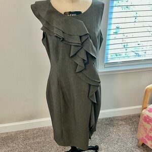Calvin Klein Charcoal Asymmetrical Dress